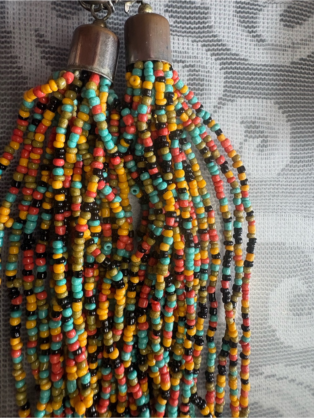 Multicolor Seed Bead Hair Wrap - Women Accessories mid century